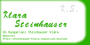 klara steinhauser business card